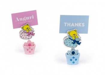 Vaso Portamemo Azzurro Rosa