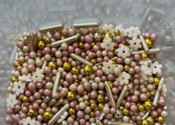 Decoro da spargere bianco/oro