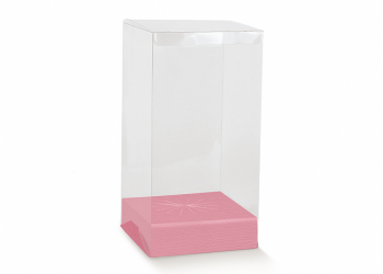 SCAT P/UOVO C/BASE FIBRA ROSA 25X40H